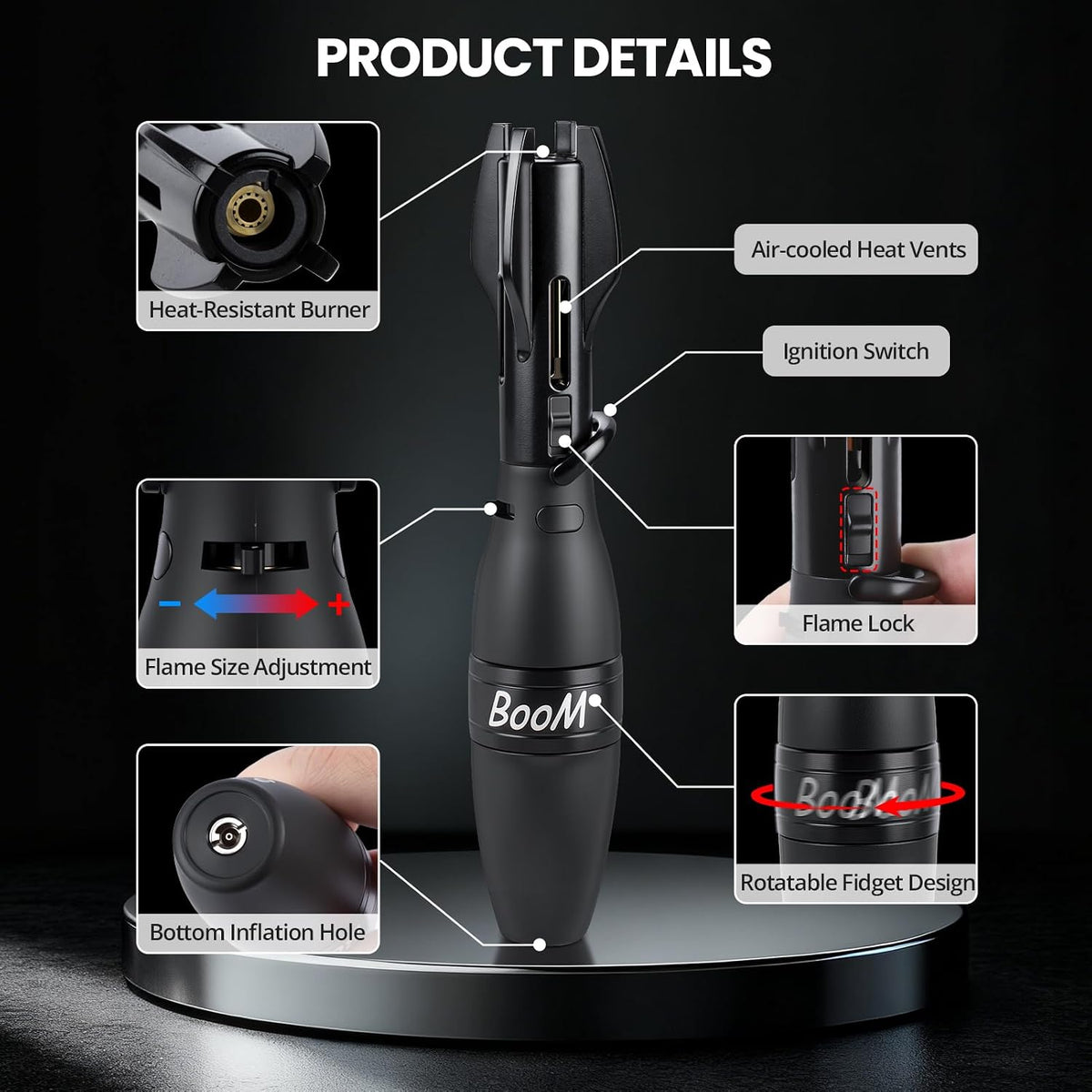 Refillable Butane Torch Lighter for Camping and Outdoor Use