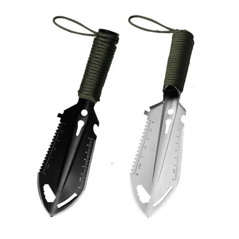 Tactical Survival 6-In-1 Multi-Tool Shovel for Camping, Hiking, Garden Use
