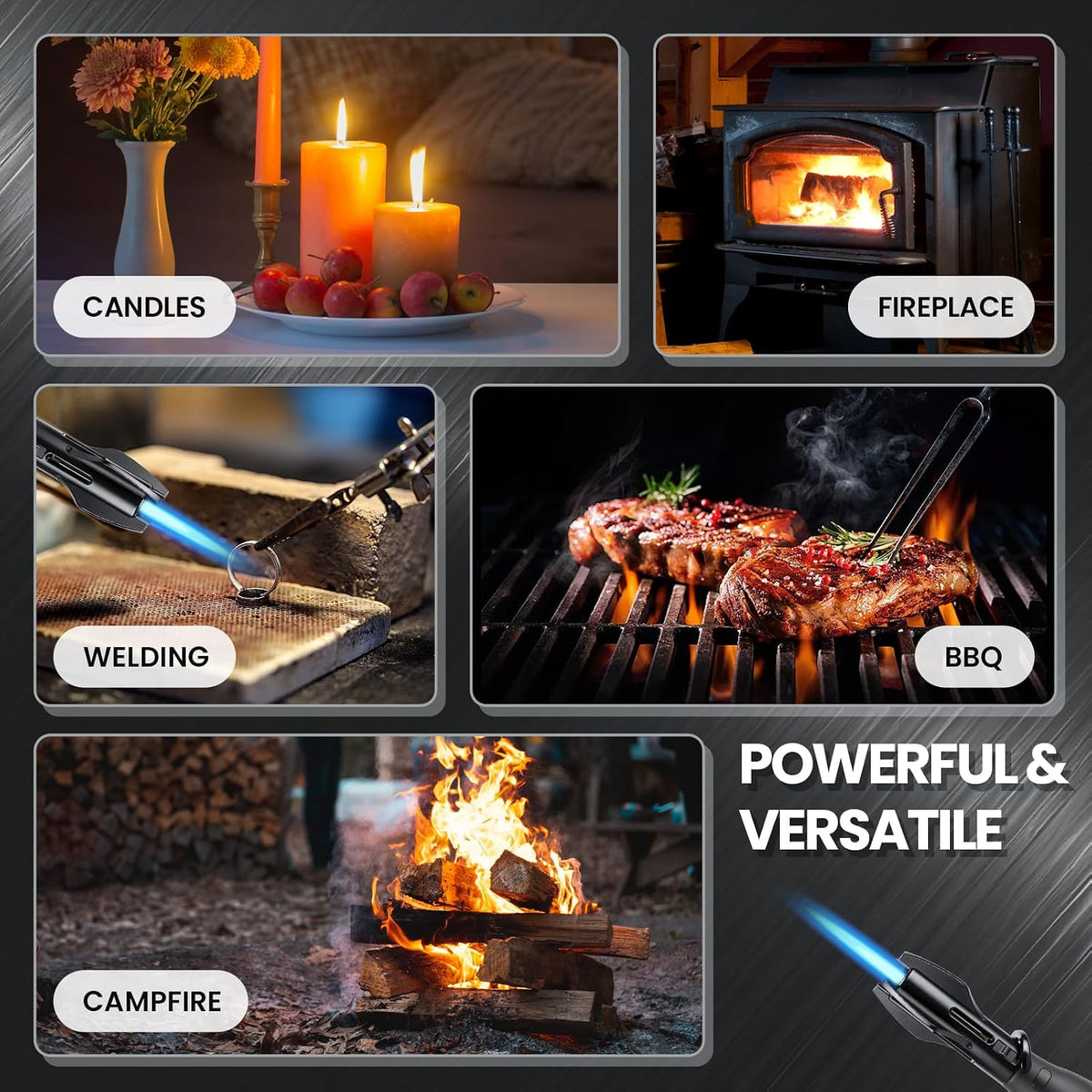 Refillable Butane Torch Lighter for Camping and Outdoor Use