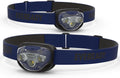 LED Headlamp, 200 Lumen, IPX4 Water Resistant, Durable Indoor and Outdoor Light with Shatterproof Lens, Batteries Included, 2 Pack