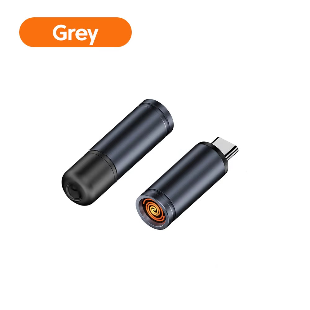 Type C Mini Cigarette Lighter Windproof Cigarette Lighter Outdoor Blowing Cigarette Lighter Adapter USB-C Cigarette Lighter