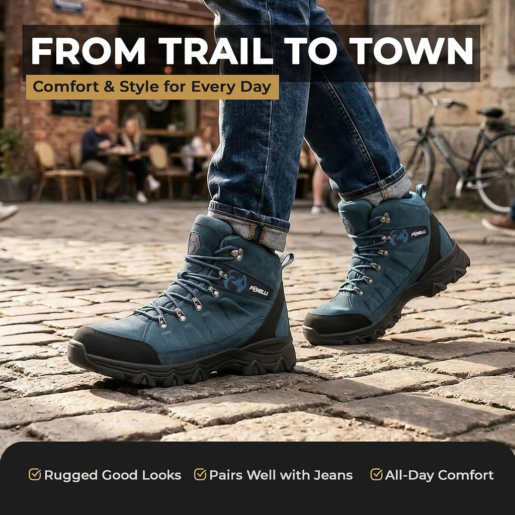 Men’S Hiking Boots – Waterproof Breathable & Lightweight Suede Leather Hiking Boots for Men