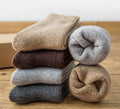 5 Pairs Men Merino Wool Cushioned Fleece Thermal Thick Warm Hiking Heavy Socks