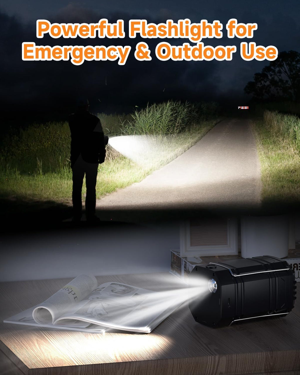 Solar Camping Lantern 4 Pack, Rechargeable LED Lantern with Flashlight