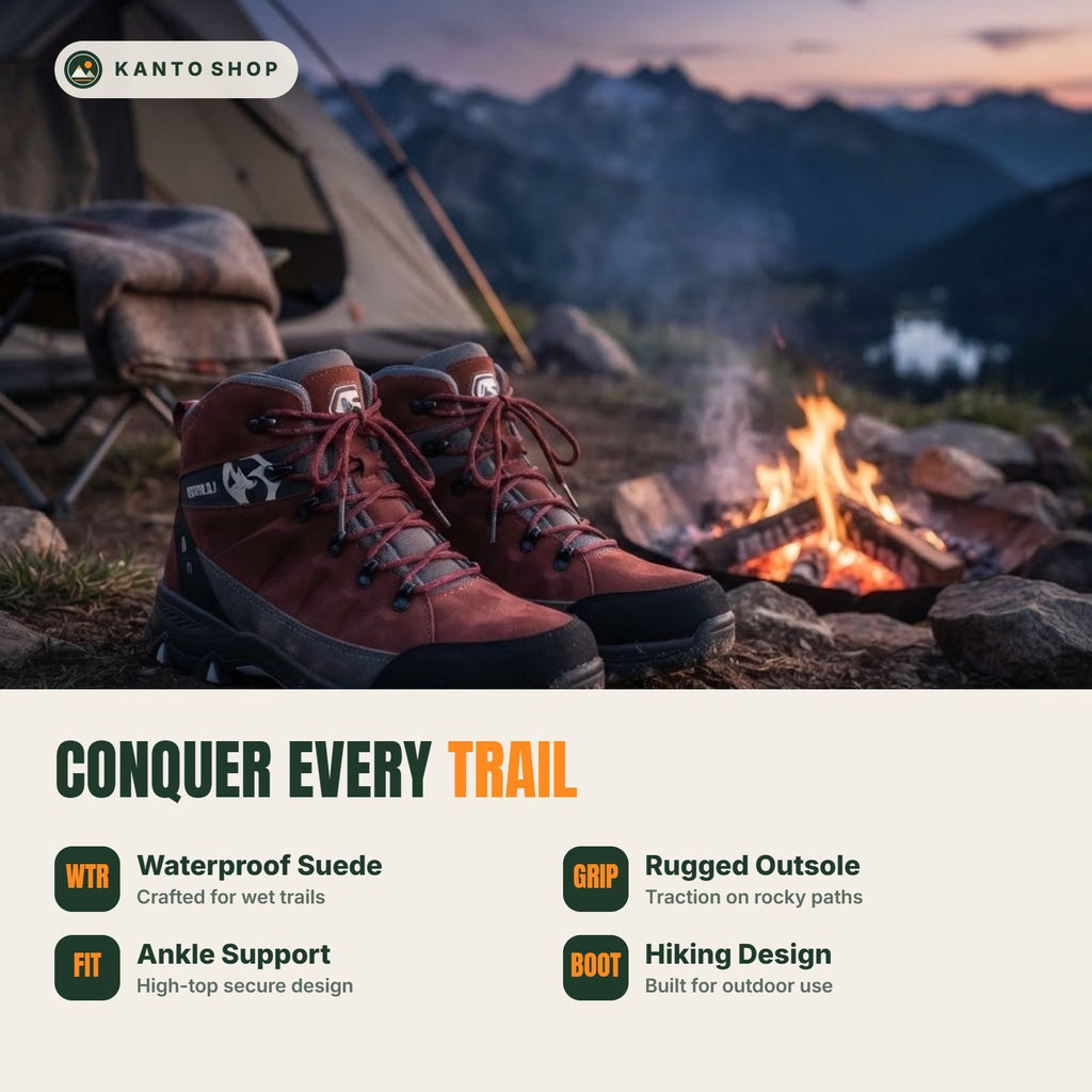 Men's Waterproof Suede Hiking Boots